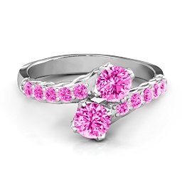 Intricate Infinity Two Stone Ring