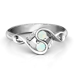 Element of Infinity Two Stone Ring