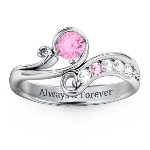 Family Flair Ring With 2-6 Birthstones