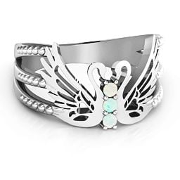 Sparkling Swan Ring