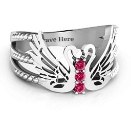 Sparkling Swan Ring