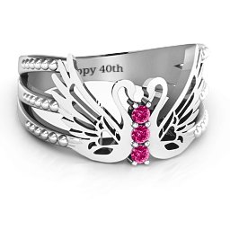 Sparkling Swan Ring