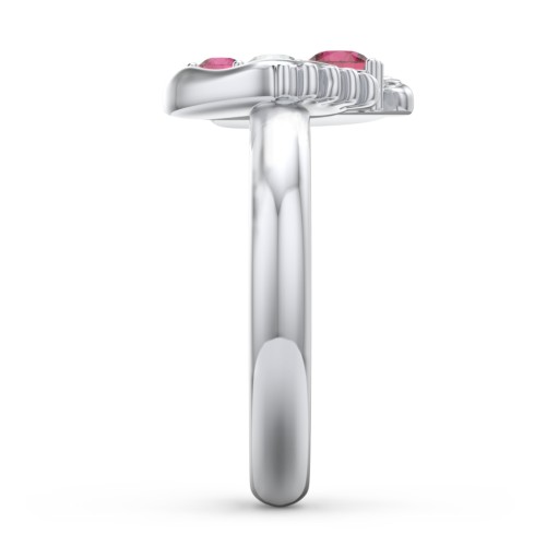 Baby Feet Birthstone Ring