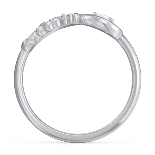 Infinite Bond Mum Ring – Sterling Silver with Diamond