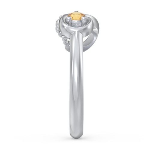 Infinite Bond Mum Ring – Sterling Silver with Citrine
