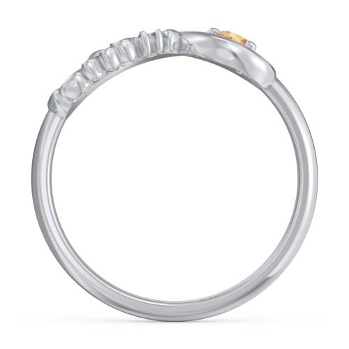 Infinite Bond Mum Ring – Sterling Silver with Citrine