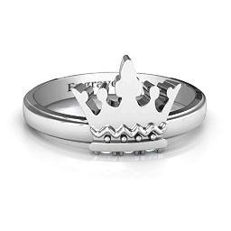 Royal Family Princess Tiara Ring in 925 Sterling Silver with Opal