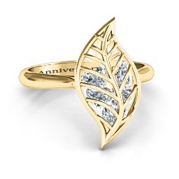 Mint to Be Cage Leaf Ring