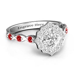 Vintage Glamour Ring With Accent Stones