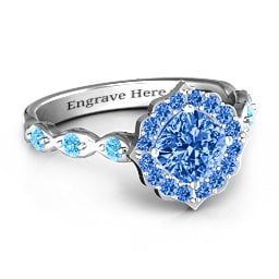 Vintage Glamour Ring With Accent Stones