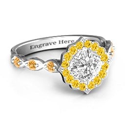 Vintage Glamour Ring With Accent Stones