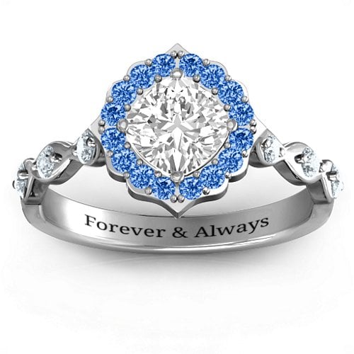 Vintage Glamour Ring With Accent Stones