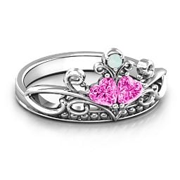 Ever Enchanted Double Heart Tiara Ring