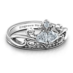 Ever Enchanted Double Heart Tiara Ring