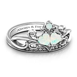 Ever Enchanted Double Heart Tiara Ring