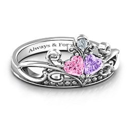 Ever Enchanted Double Heart Tiara Ring