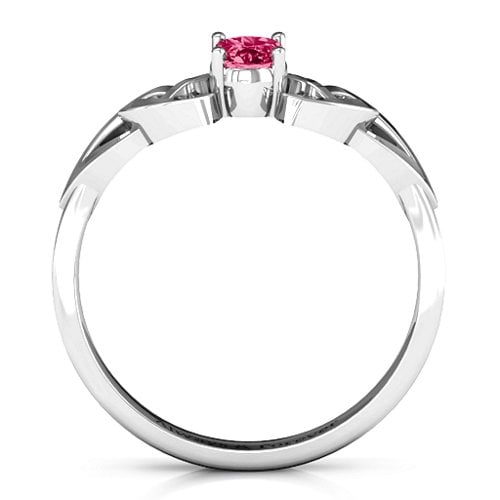 Trinity Knot Oval Gemstone Ring