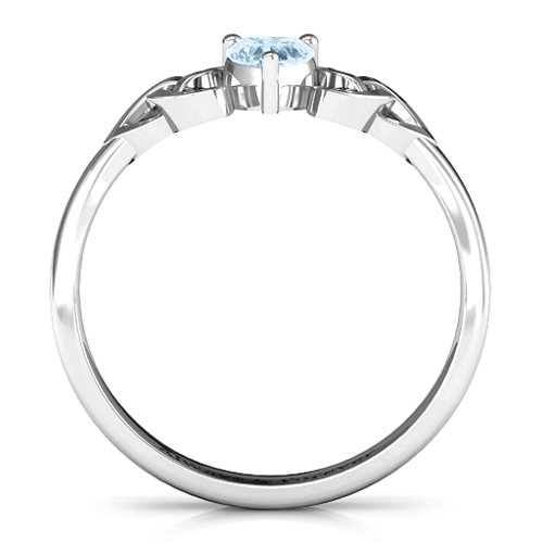 Trinity Knot Heart Crown Ring