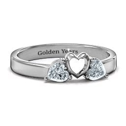 Sparkling Sweethearts Two-Stone Ring