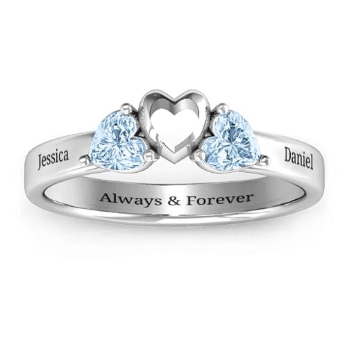 Sparkling Sweethearts Two-Stone Ring