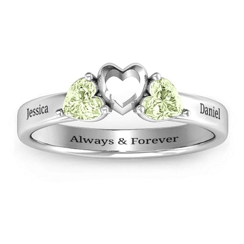 Sparkling Sweethearts Two-Stone Ring