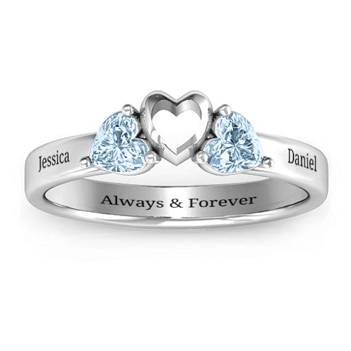 Sparkling Sweethearts Two-Stone Ring