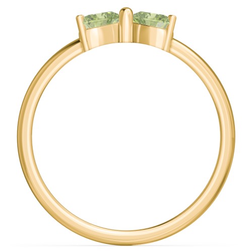 Adorable Bow Ring – 18K Gold Plated Silver with Peridot