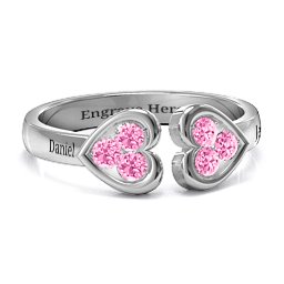 Heart To Heart Wraparound Ring