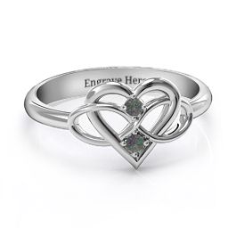 Together Forever Two-Stone Ring in 925 Sterling Silver with Alexandrite