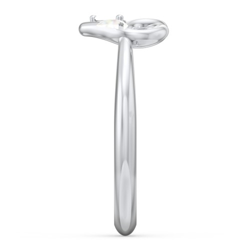 Forget Me Knot Heart Infinity Ring