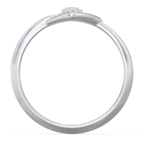 Forget Me Knot Heart Infinity Ring