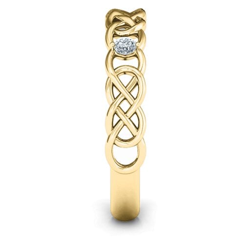 Two-Stone Interwoven Infinity Ring