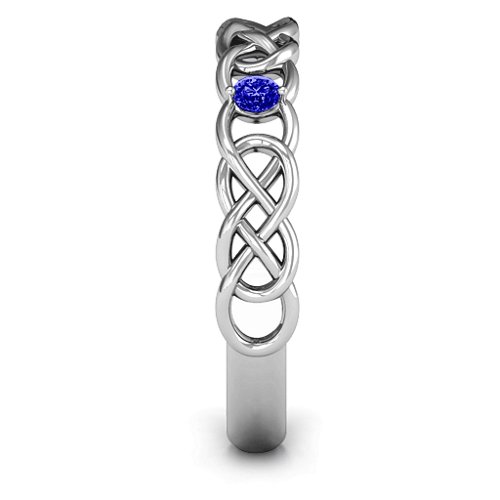 Two-Stone Interwoven Infinity Ring