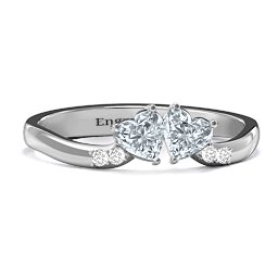 Follow Your Heart Ring in 925 Sterling Silver with Cubic Zirconia and White Premium Zirconia