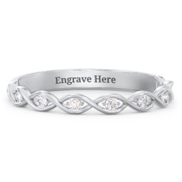 Dreaming Of You Accent Band in 925 Sterling Silver with White Premium Zirconia