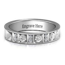 Contemporary Elegance Birthstone Band