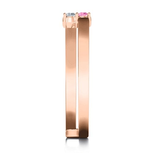 Diagonal Dazzle Ring With 2-3 Gemstones