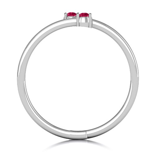 Diagonal Dazzle Ring With 2-3 Gemstones