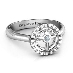 Fancy Halo Flip Ring