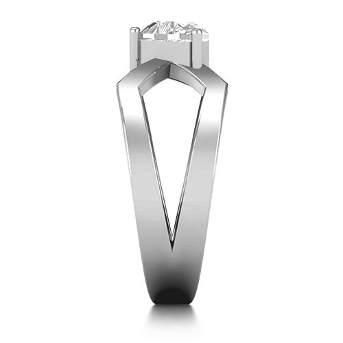 Enchanting Angles Ring – Sterling Silver with White Premium Zirconia