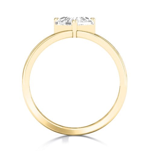 Statement Of Style Crossover Ring – 9kt Yellow Gold with White Premium Zirconia