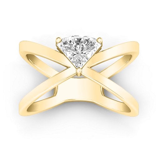 Statement Of Style Crossover Ring – 9kt Yellow Gold with White Premium Zirconia