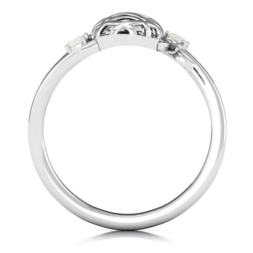 Pineapple Passion Wraparound Ring – Sterling Silver with Opal