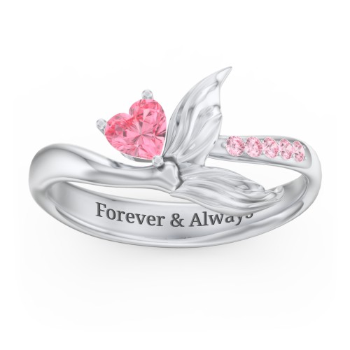 Mystical Mermaid Ring – Sterling Silver with Pink Tourmaline and Fancy Pink Premium Zirconia