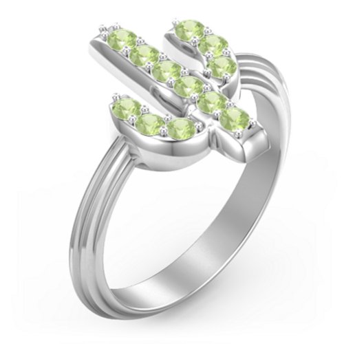 Chic In Cactus Ring – Sterling Silver with Peridot
