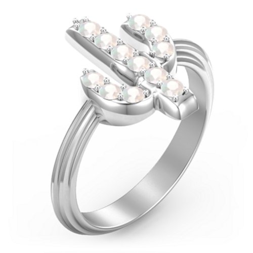 Chic In Cactus Ring – Sterling Silver with Opal