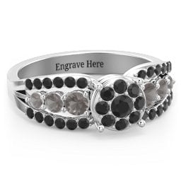 Andromeda Round Cluster Ring