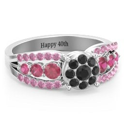 Andromeda Round Cluster Ring