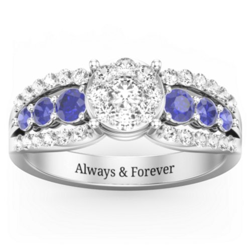 Andromeda Round Cluster Ring