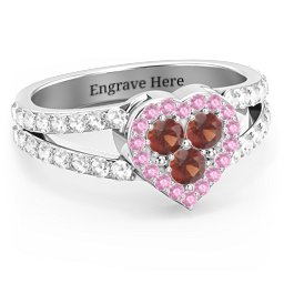 Written in the Stars Heart Cluster Ring